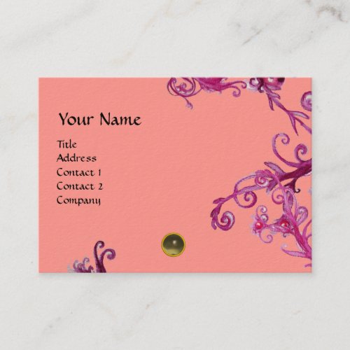 MAGIC BERRIES  MONOGRAM gem grey Business Card