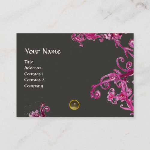 MAGIC BERRIES  MONOGRAM gem grey Business Card