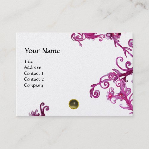 MAGIC BERRIES  MONOGRAM gem grey pearl Business Card