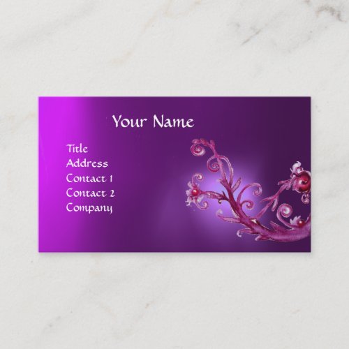 MAGIC BERRIES MONOGRAM GEM purple Business Card