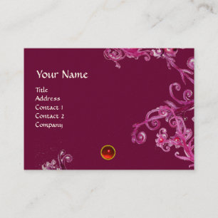 MAGIC BERRIES MONOGRAM gem red Business Card