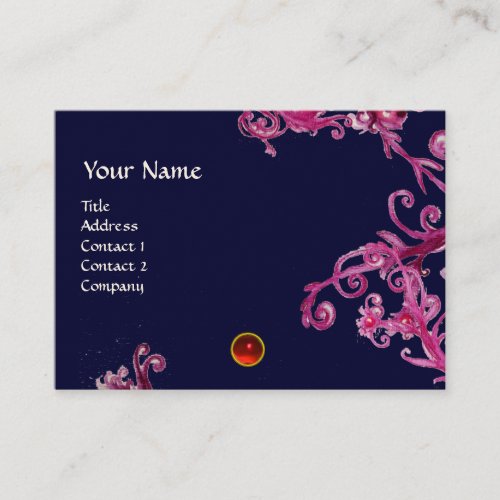 MAGIC BERRIES  MONOGRAM gem red Business Card