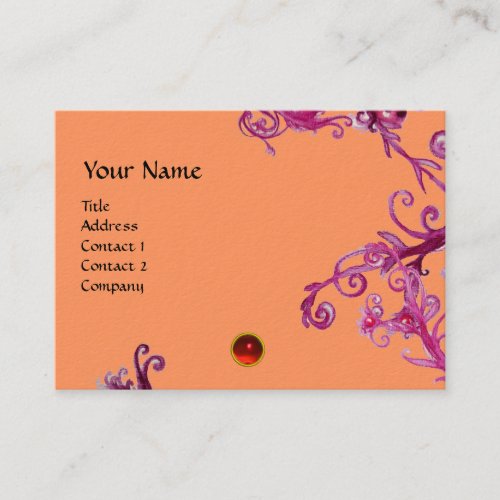 MAGIC BERRIES  MONOGRAM gem red Business Card