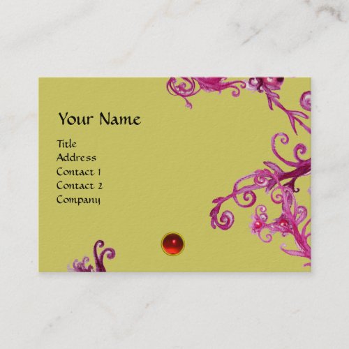 MAGIC BERRIES  MONOGRAM gem red Business Card