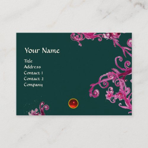 MAGIC BERRIES  MONOGRAM gem red Business Card