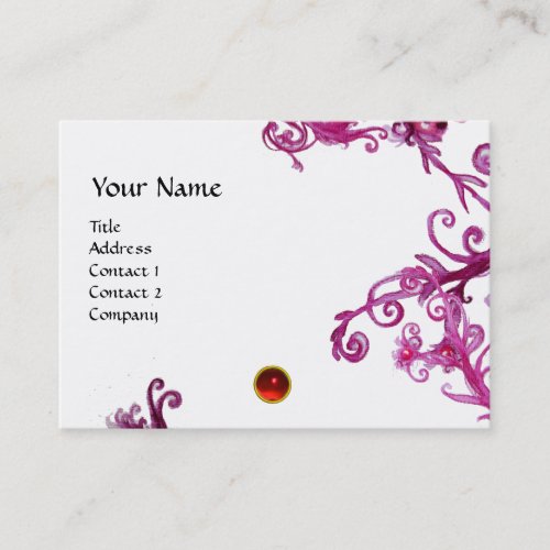 MAGIC BERRIES  MONOGRAM gem red Business Card