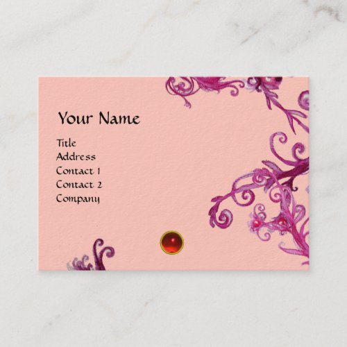 MAGIC BERRIES  MONOGRAM gem red Business Card