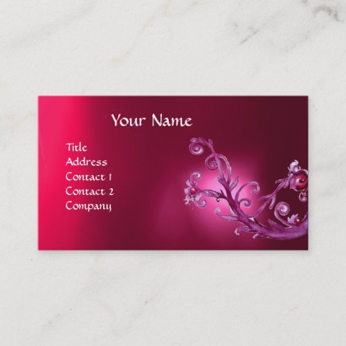 MAGIC BERRIES MONOGRAM GEM ruby pink Business Card