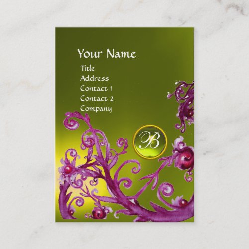 MAGIC BERRIES MONOGRAM GEM topaz yellow Business Card