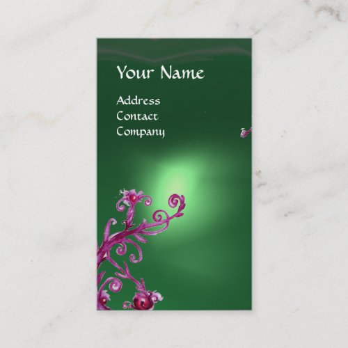 MAGIC BERRIES MONOGRAM green Business Card