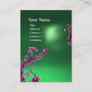 MAGIC BERRIES  MONOGRAM  green jade Business Card