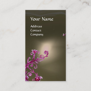 MAGIC BERRIES MONOGRAM grey Business Card