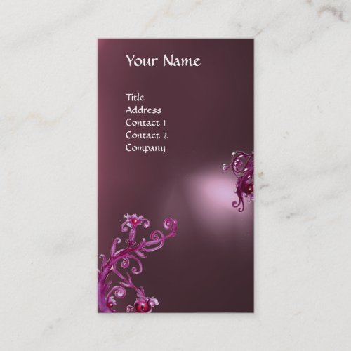 MAGIC BERRIES MONOGRAM purple Business Card