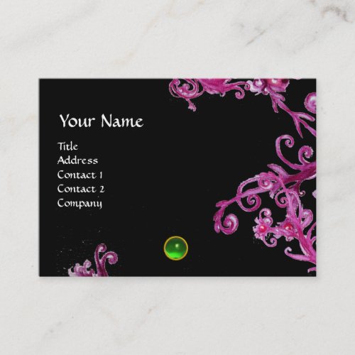 MAGIC BERRIES MONOGRAM purple pink black green Business Card