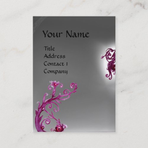 MAGIC BERRIES MONOGRAM purple red white Business Card