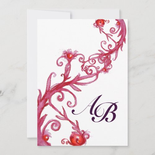 MAGIC BERRIESMONOGRAM red blu Invitation