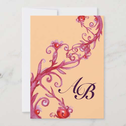 MAGIC BERRIESMONOGRAM red blu Invitation