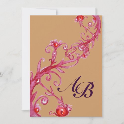 MAGIC BERRIESMONOGRAM red blu Invitation