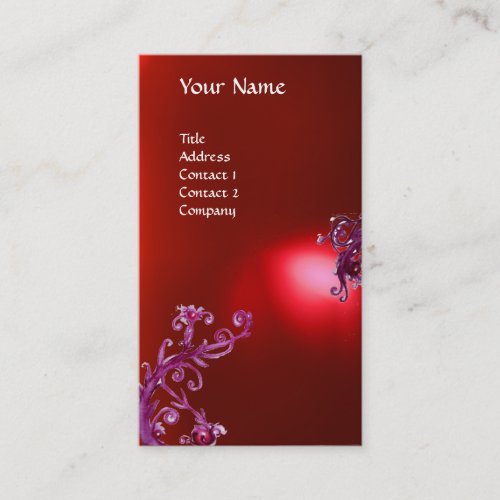 MAGIC BERRIES MONOGRAM red Business Card