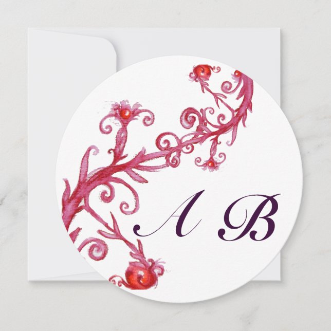 MAGIC BERRIES,MONOGRAM red purple Announcement (Front)