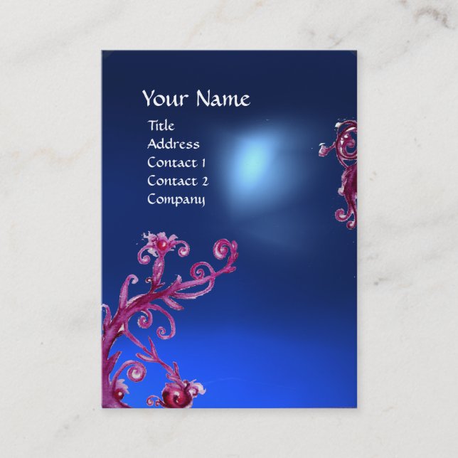 MAGIC BERRIES  MONOGRAM sapphire Business Card (Front)