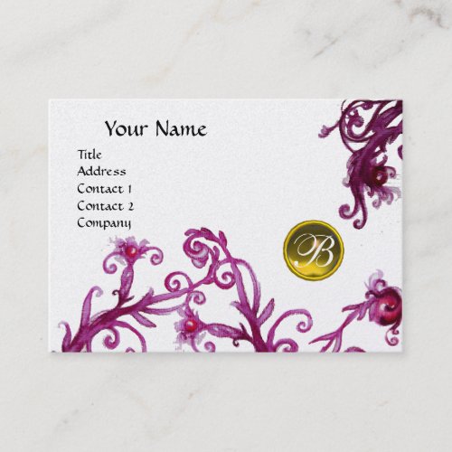 MAGIC BERRIES MONOGRAM  topaz yellow platinum Business Card