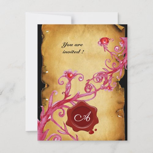 MAGIC BERRIES  MONOGRAM vax seal Invitation