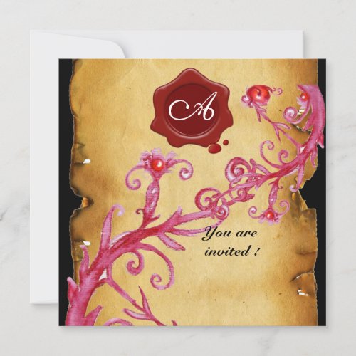 MAGIC BERRIES  MONOGRAM vax seal Invitation