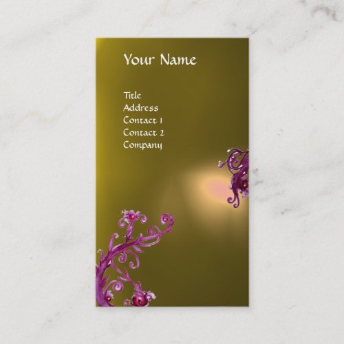 MAGIC BERRIES MONOGRAM yellow Business Card