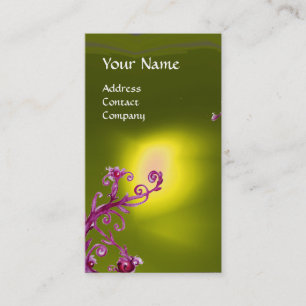 MAGIC BERRIES MONOGRAM yellow Business Card