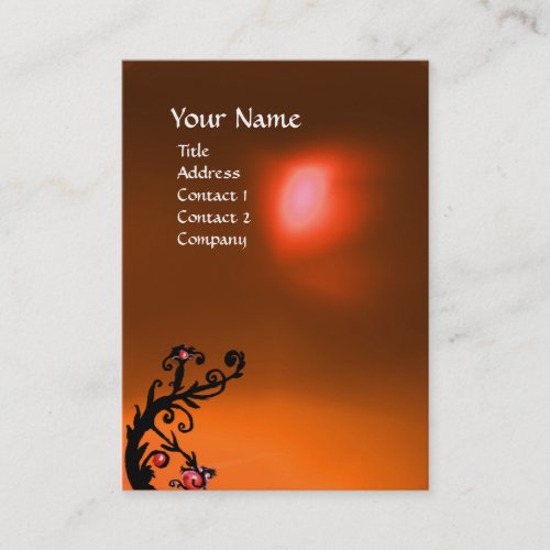 MAGIC BERRIES ORANGE AGATE GEM MONOGRAM BUSINESS CARD