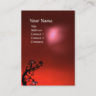 MAGIC BERRIES RED RUBY GEM MONOGRAM BUSINESS CARD