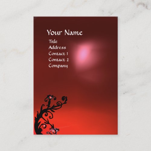 MAGIC BERRIES RED RUBY GEM MONOGRAM BUSINESS CARD