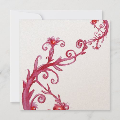 MAGIC BERRIES red white metallic  gold Invitation