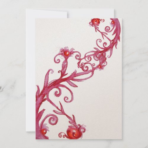 MAGIC BERRIES red white metallic  gold Invitation