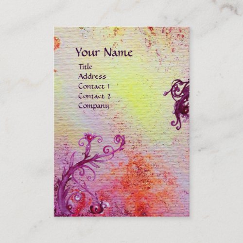 MAGIC BERRIES YELLOW ORANGE AGATE GEM MONOGRAM BUSINESS CARD