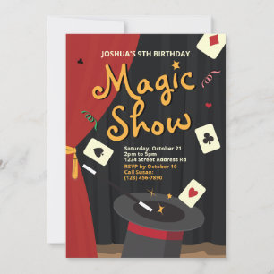 Magic Birthday Invitation - Magician Top Hat