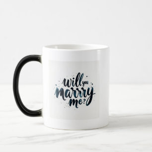 Magic Black Mug - Heat-Sensitive Marriage Proposal
