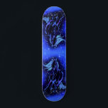 Magic Blue Horse Running At Moonlight Starry Night Skateboard<br><div class="desc">Neon Blue Horse Running At Moonlight Starry Night Magic Animal Drawing - Choose / Add Your Unique Text / Color - Make Your Special Gift - Resize and move or remove and add elements / image with customization tool ! - Drawing and Design by MIGNED. You can also transfer my...</div>