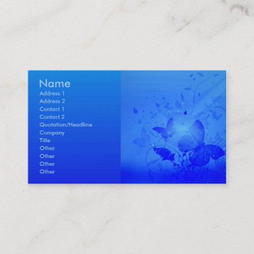 Magic Blue Profile Card Business Card Templates