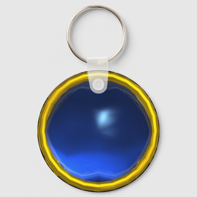 MAGIC BLUE SAPPHIRE GEM STONE KEYCHAIN (Front)