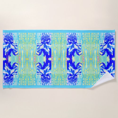 Magic Blue Water Roses Resort  Beach Towel