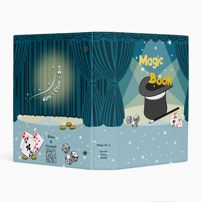 Magic Book from From Name Birthday Party Mini Binder (Background)