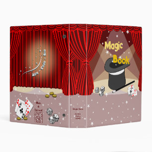 Magic Book from From Name Red Birthday Party Mini Binder