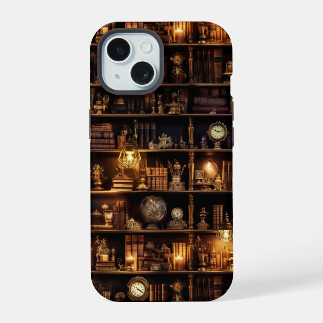 Magic Bookshelf Steampunk Iphone Case (Back)