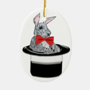 Magic Bunny Ceramic Ornament