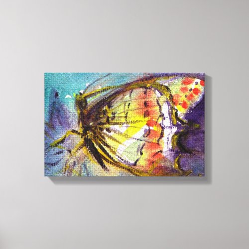 MAGIC BUTTERFLY Black and White Canvas Print