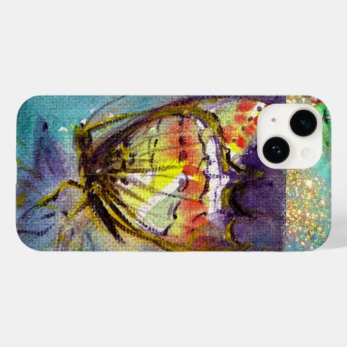 MAGIC BUTTERFLY IN BLUE GOLD SPARKLES Case_Mate iPhone 14 CASE