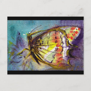 MAGIC BUTTERFLY IN BLUE INVITATION POSTCARD