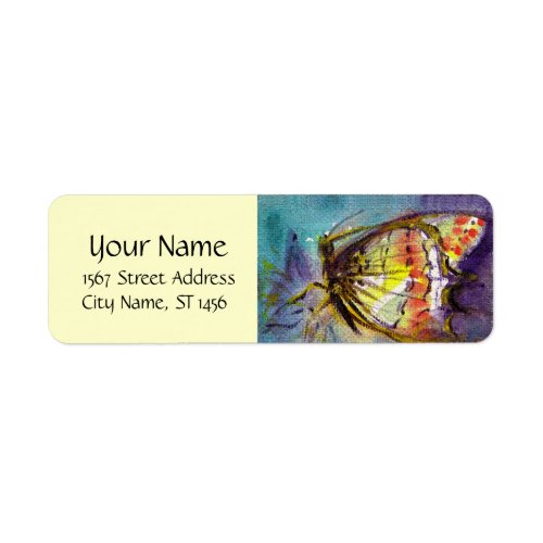 MAGIC BUTTERFLY IN BLUE Ivory Label
